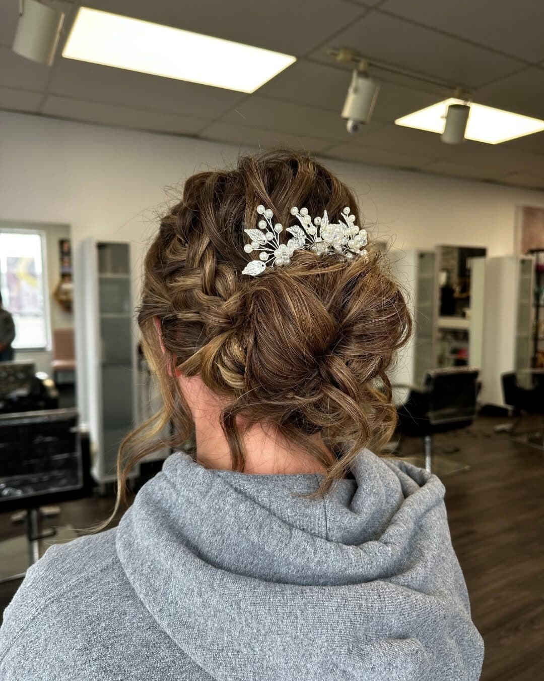 Formal updo styling