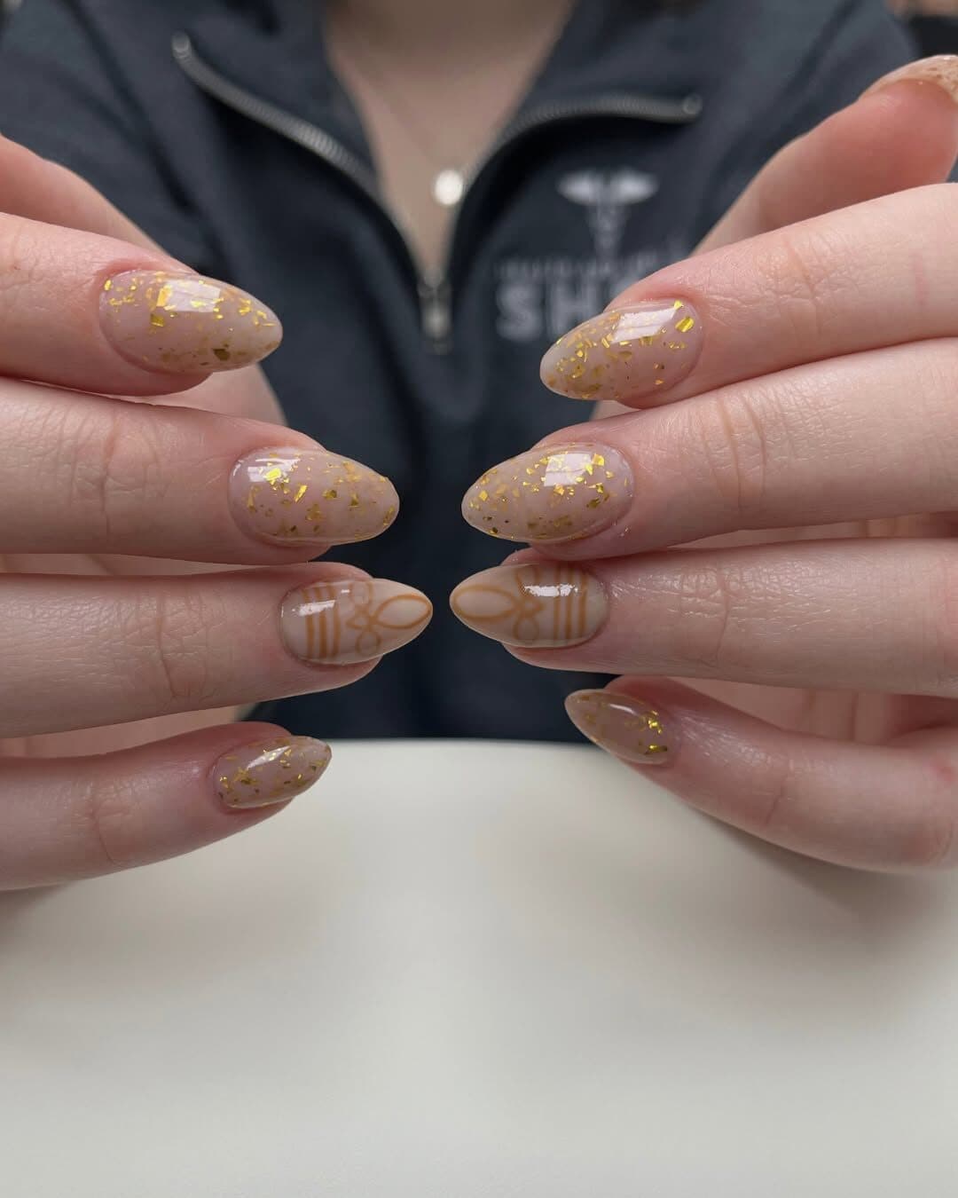 Soft nude gel nails