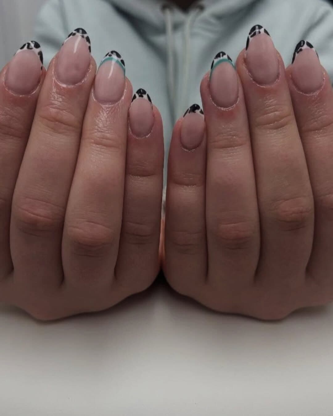 French nail art with detail